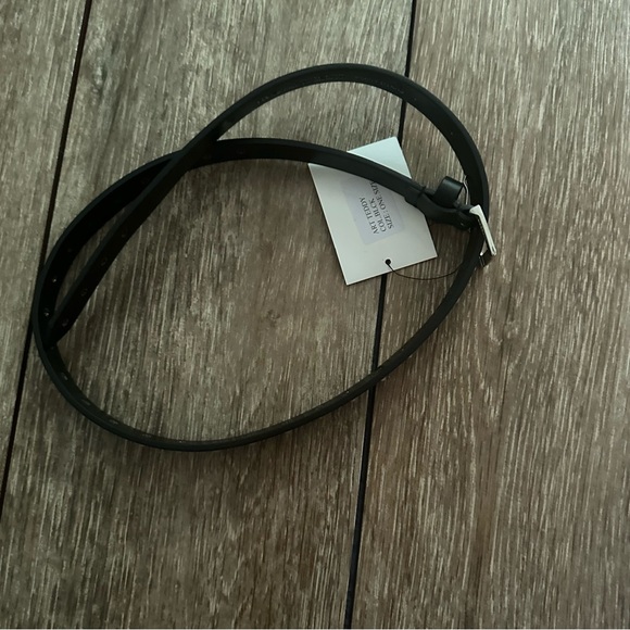 NWT Punto Fubbia made in Italy Black leather studded Belt, OSFM - Picture 5 of 9